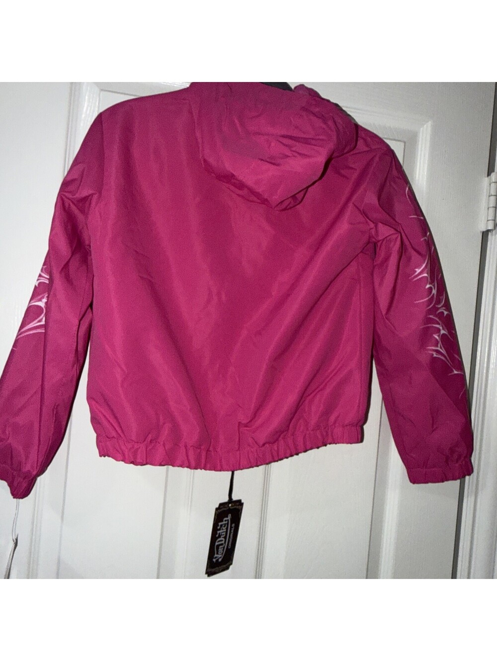 Von Dutch KIDS 10/12 Pink Windbreaker Rhinestone Jacket. - Picture 6 of 7